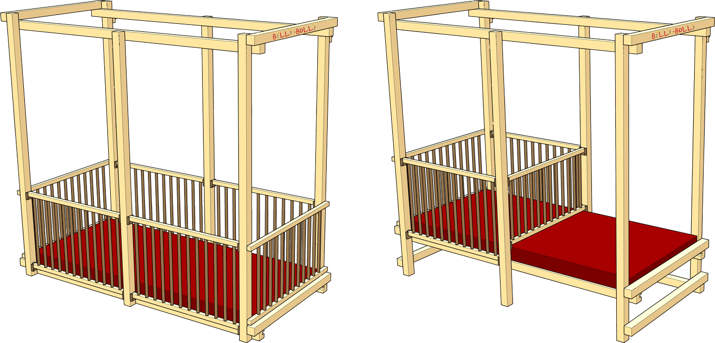 Loft Bed Adjustable by Age. Assembling Option 1: Cot