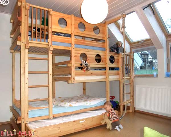 three kid bunk bed