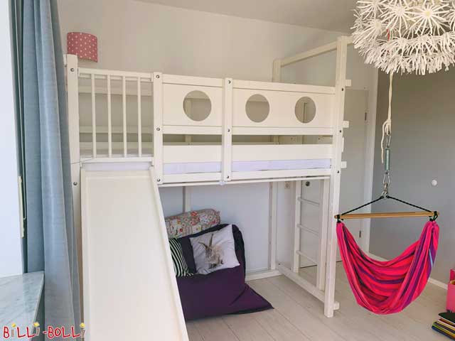 This customer wanted everything with a white lacquer finish. (Normally, we oil … (Loft Bed Adjustable by Age)