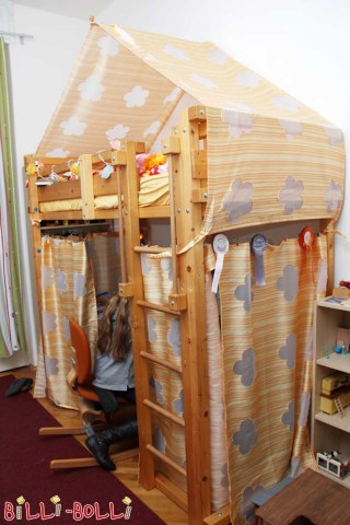 Den Jugend-Loftbett als Wollekebett. (Jugend-Loftbett)