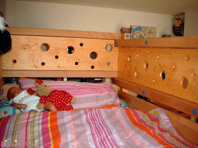 Skats uz peļu gultas iekšpusi (Pīļu tematiskie dēļi)