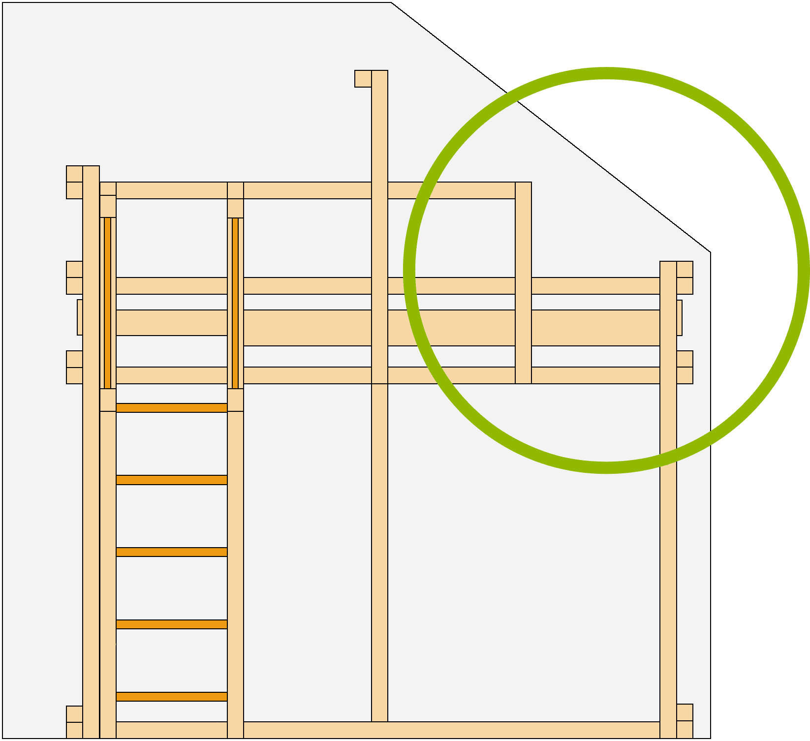 personalizzazioni come ad esempio i piedi più alti o lo scalino per il soffitto inclinato