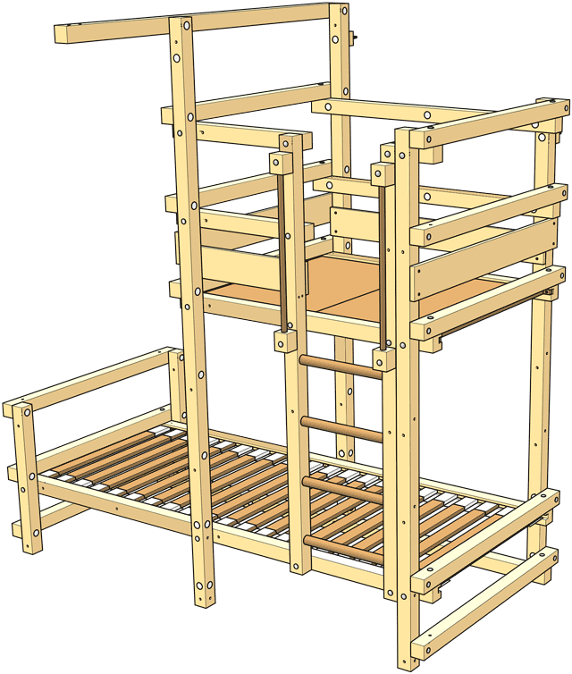 Leveringsomvang Bed onder schuine dak