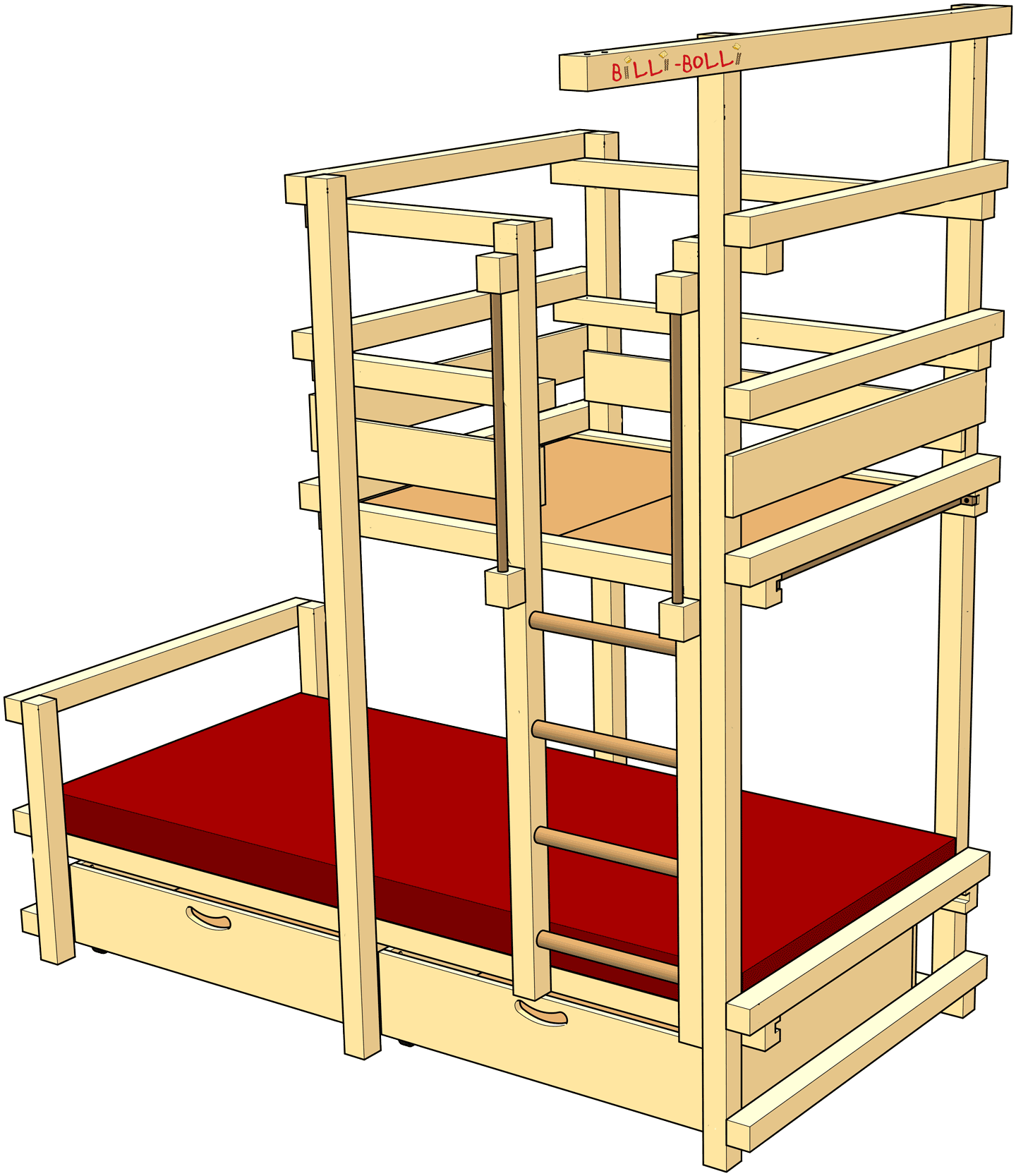 Pitched Roof Bed: The ingenious kids’ play bed for the pitched roof