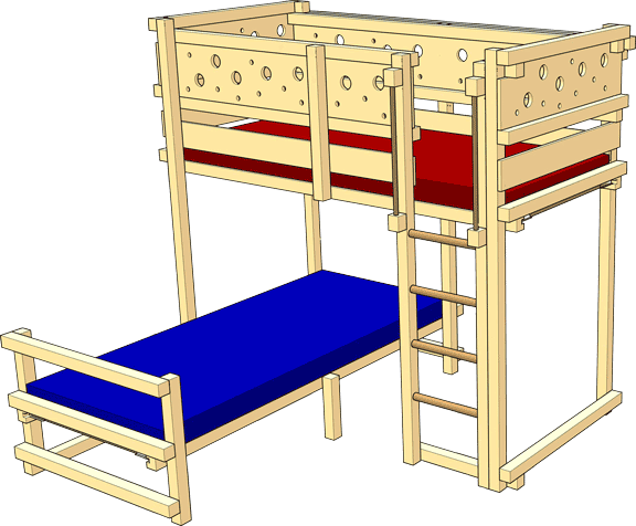 Corner Bunk Bed – TÜV Süd certification mark “Geprüfte Sicherheit” (GS / tested safety)