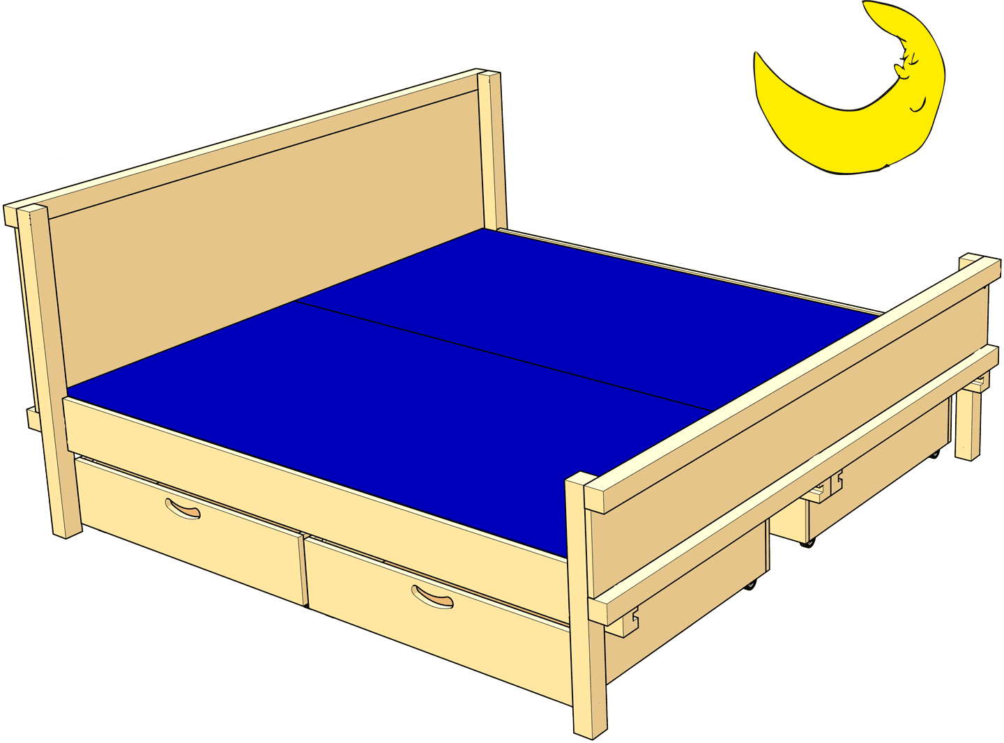 Double Bed for Parents and couples