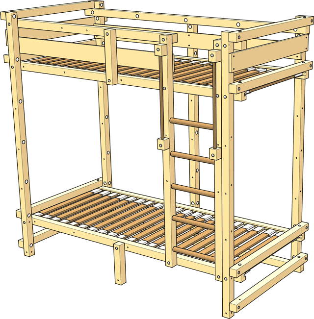 Leveringsomvang Jongerenstapelbed