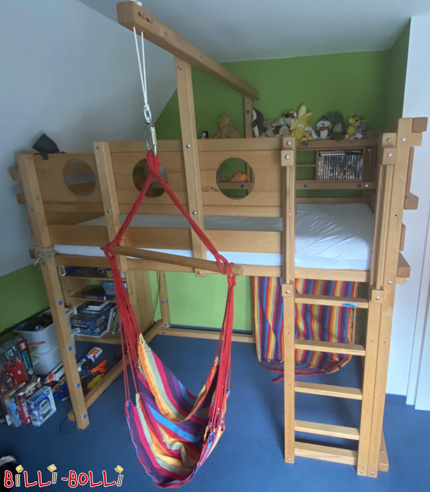 120 mm kaldus katuseastmega pööninguvoodi (võimalus vähem ruumi) (Kategooria: Loft-voodi kasvab koos lapsega used)