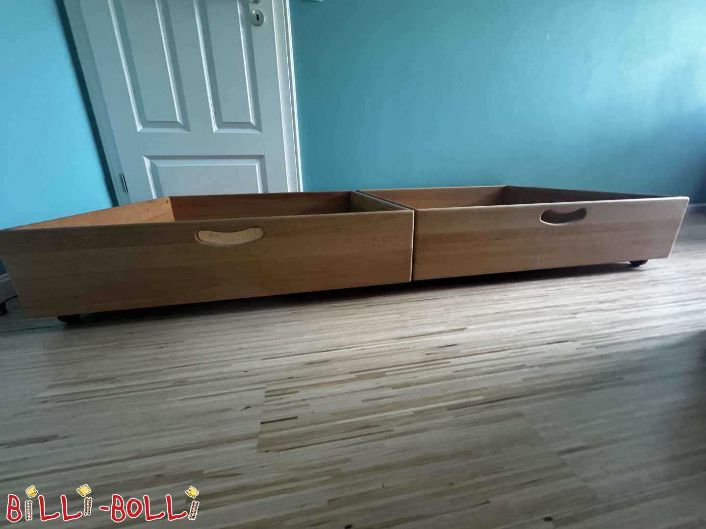 2 bed drawers clear lacquered beech (Category: Accessories/extension parts pre-owned)