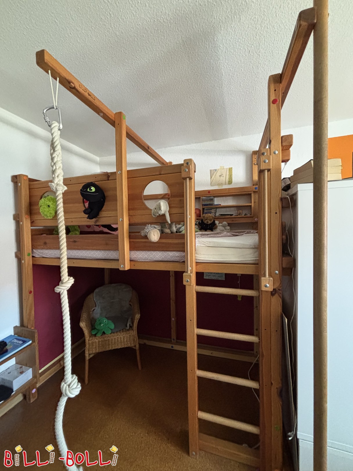 2 Loftbetten (100x200, 100x190) zu Augsburg sichen e neit Doheem (Kategorie: Loftbett mat Armaufleeën a Leeder, gebraucht)