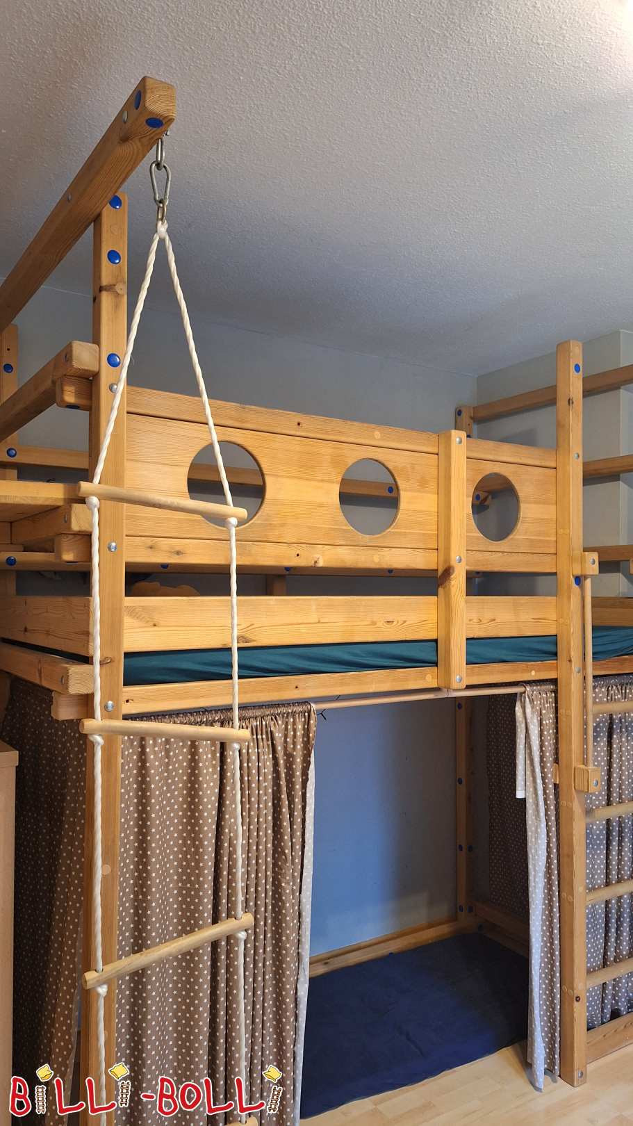 Grow-with-me loft bed, untreated pine, + mattress, 85630 Grasbrunn (Category: Loft Bed Adjustable by Age pre-owned)