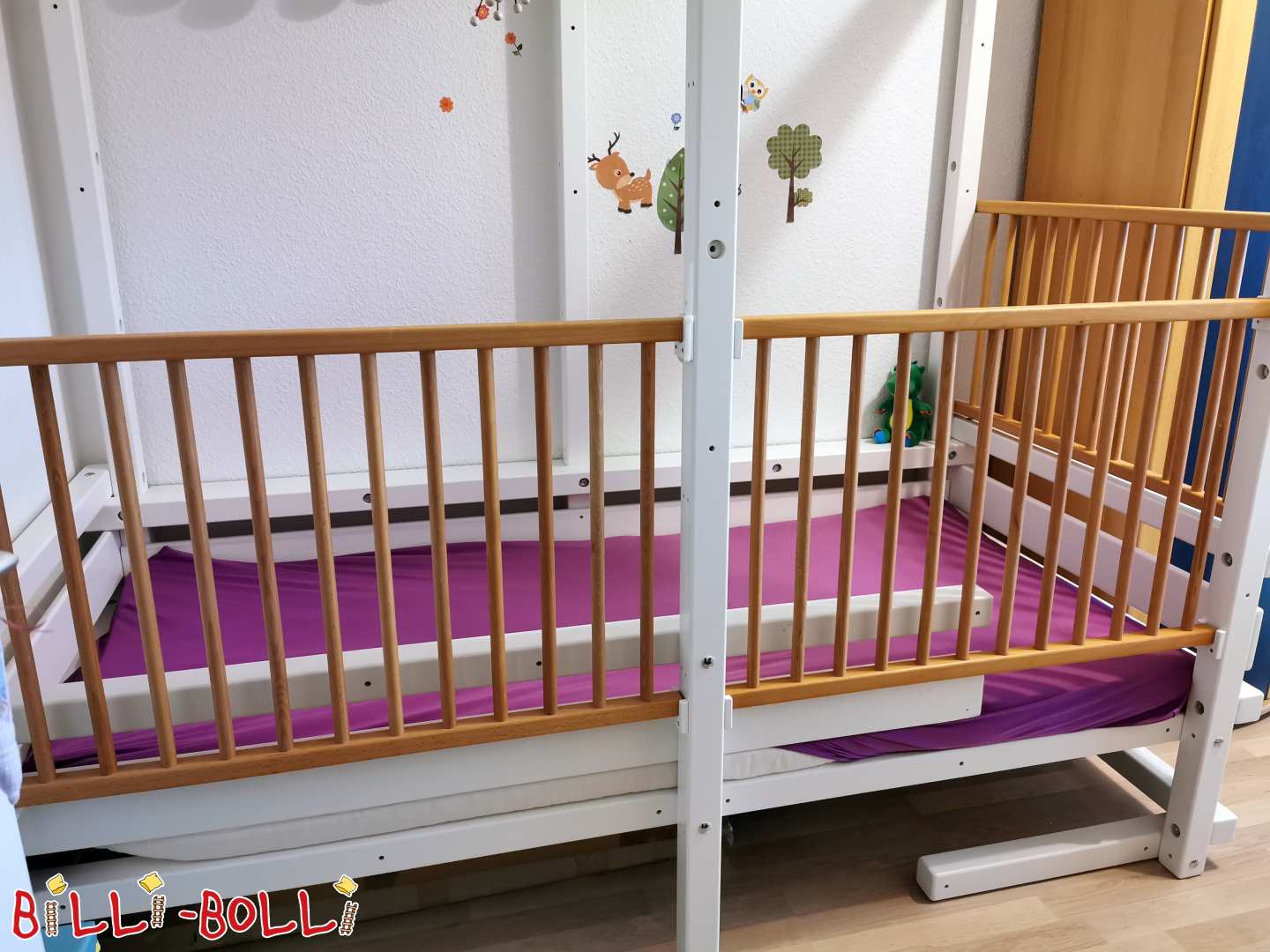 Babyhek van beuken (Categorie: babybed gebruikt)