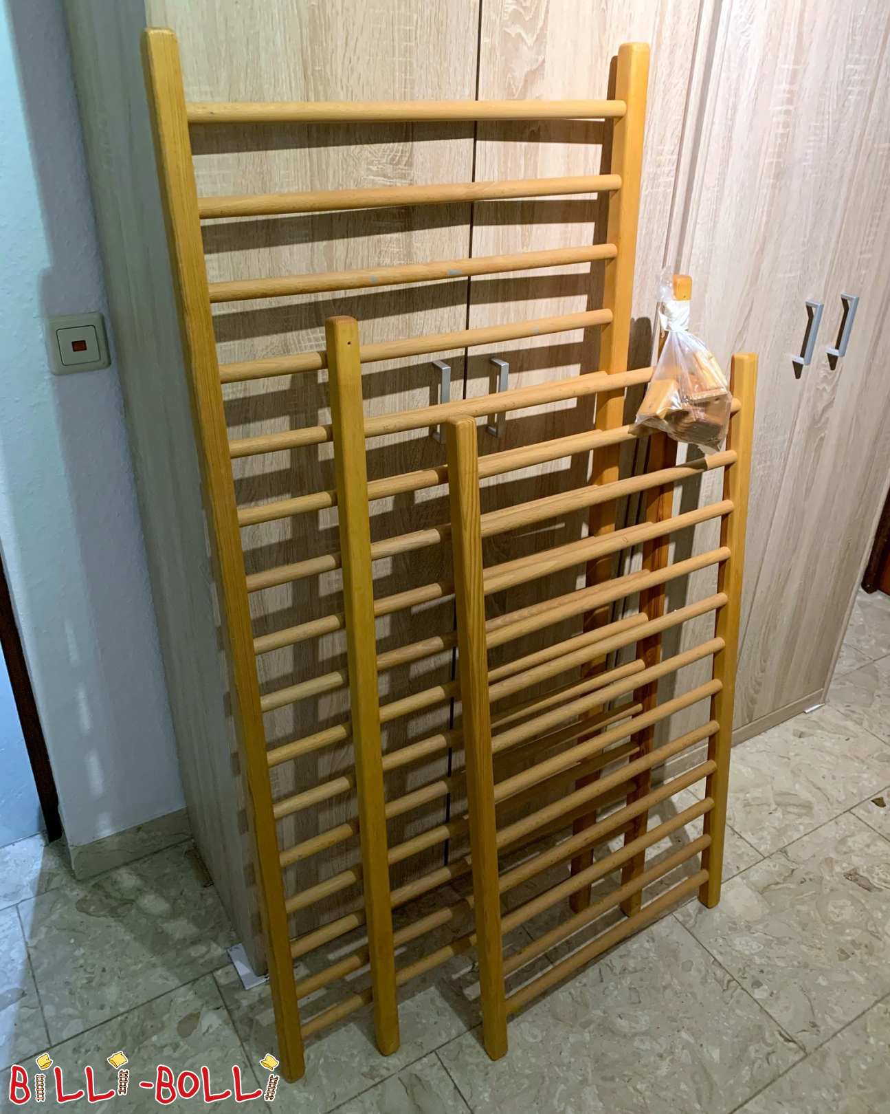 Dětská zábrana na palandu 100x200, naolejovaná borovice (Kategorie: Použitá patrová postel)