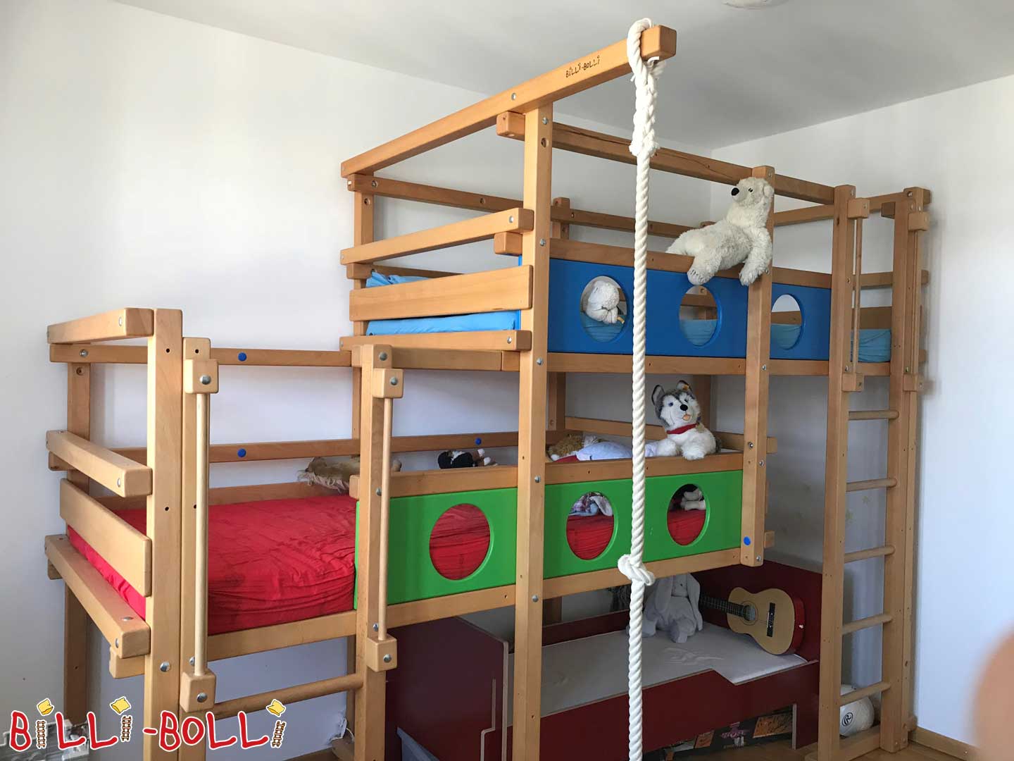 Ліжко типу 2В з боків з боковим зміщенням, бук (Категорія: Дитяче ліжечко використано)