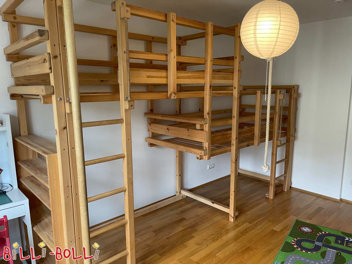 Двуспальная кровать типа 2С, сосна необработанная в Мюнхене (Категория: Двухъярусные кровати с обеими верхними используемыми кроватями)