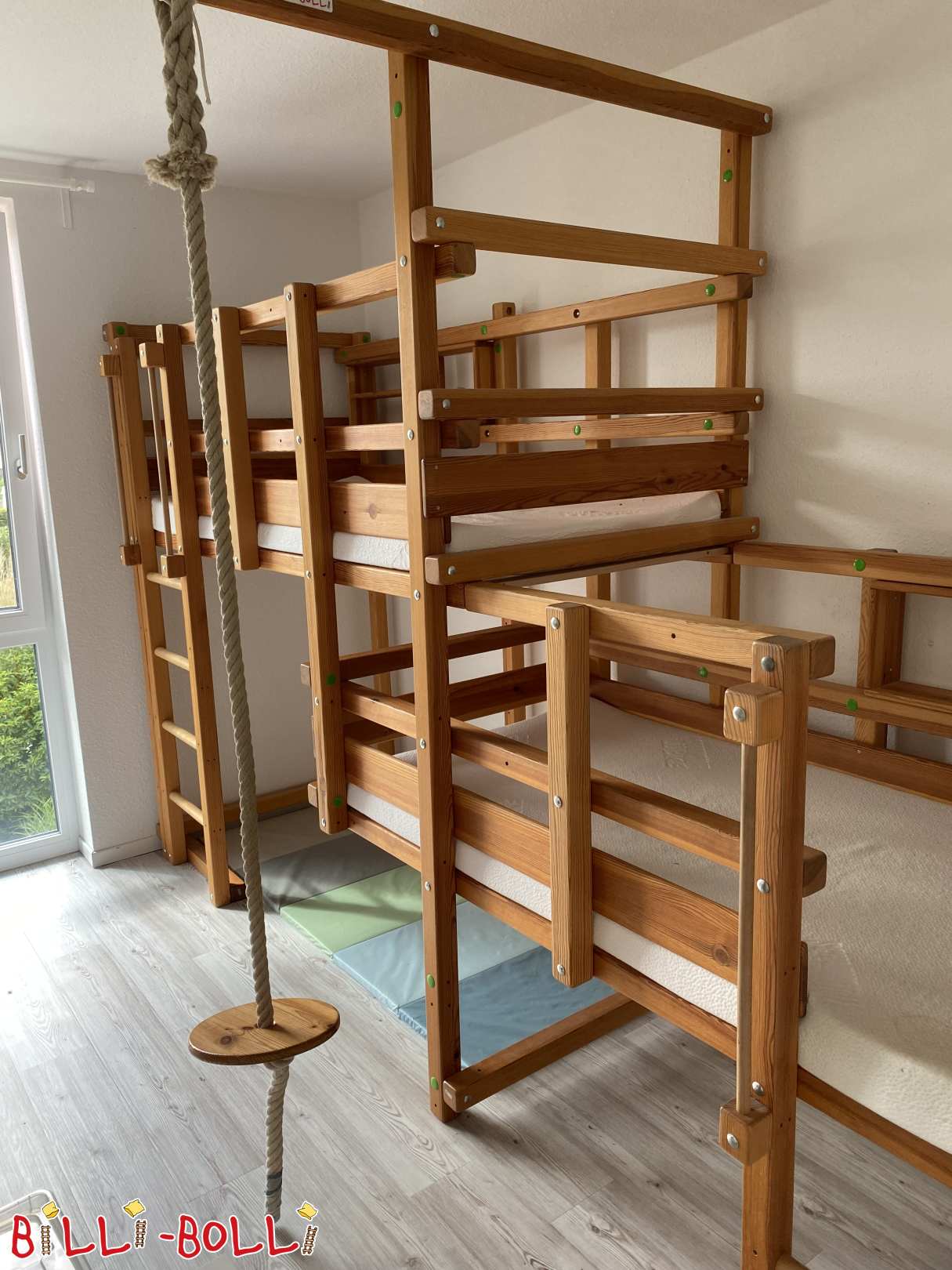 Обидва верхні ліжка типу 1С (3/4 варіант), 90X190 см (Категорія: Обидва двоярусні ліжка б / у)