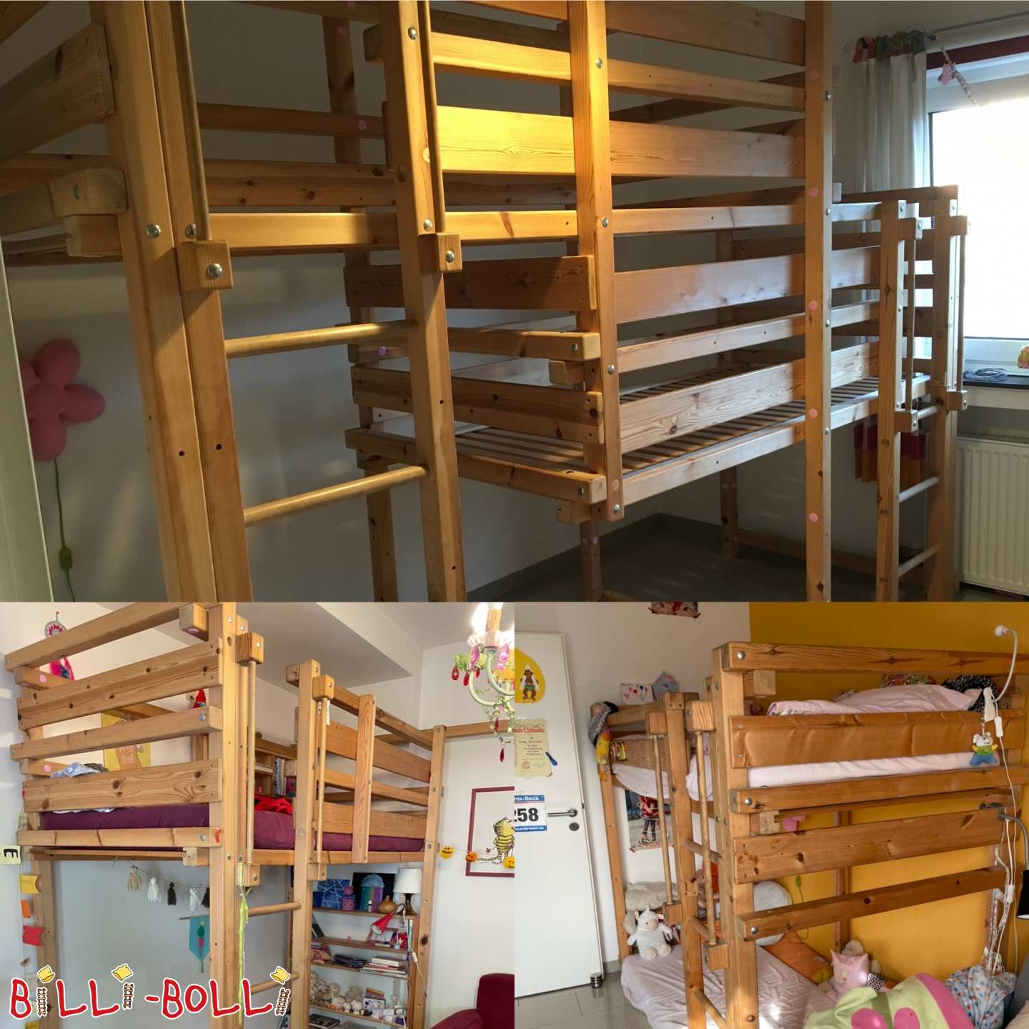 Both top bunk bed or 2 x loft bed (half height + high) (Category: Both-Up Bunk Beds pre-owned)