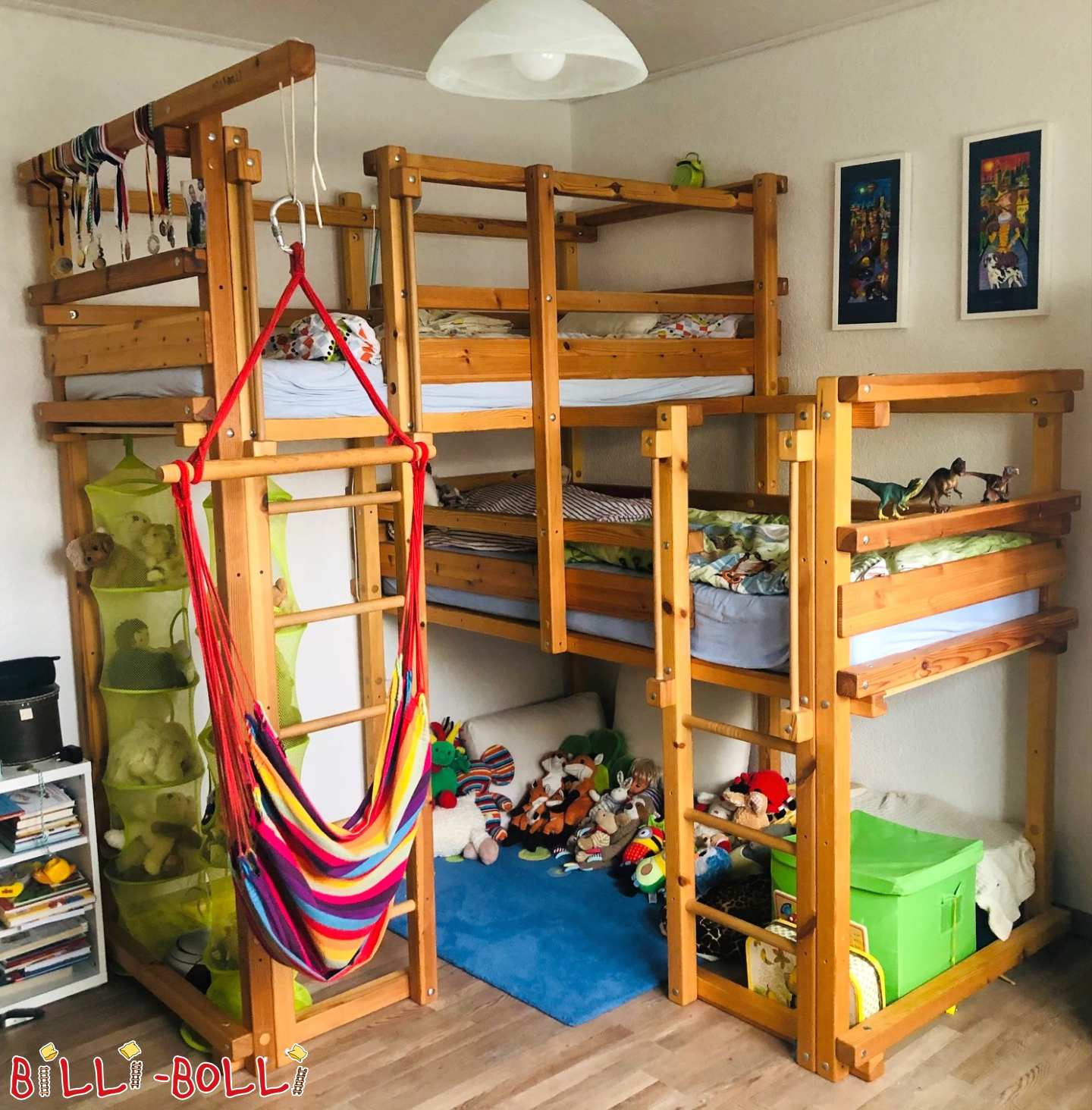 Double-top bunk bed type 2A made of pine in Auerbach (Category: Both-Up Bunk Beds pre-owned)
