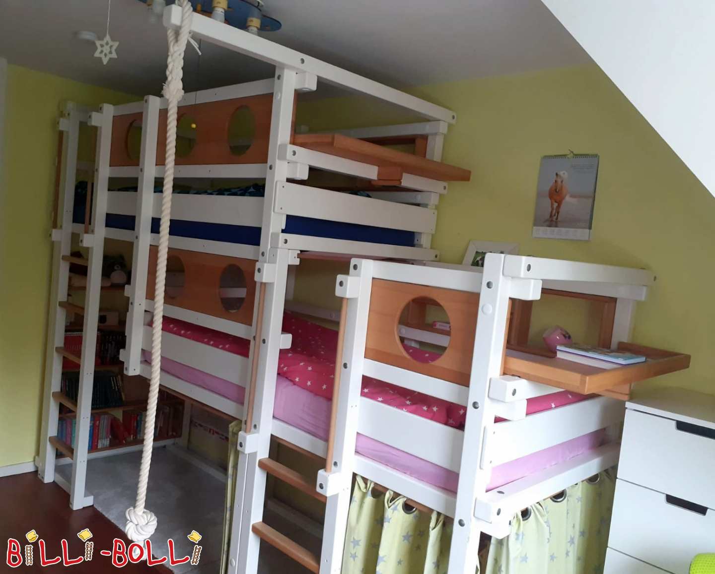 Both-top bunk bed, painted white in Hamburg (Category: second hand bunk bed)