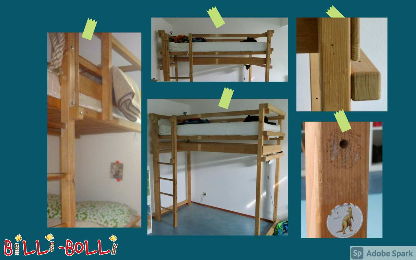Billi-Bolli Abenteuerbett (Pirates) zu Karlsruhe (Kategorie: Loftbett wiisst mat Iech benotzt)