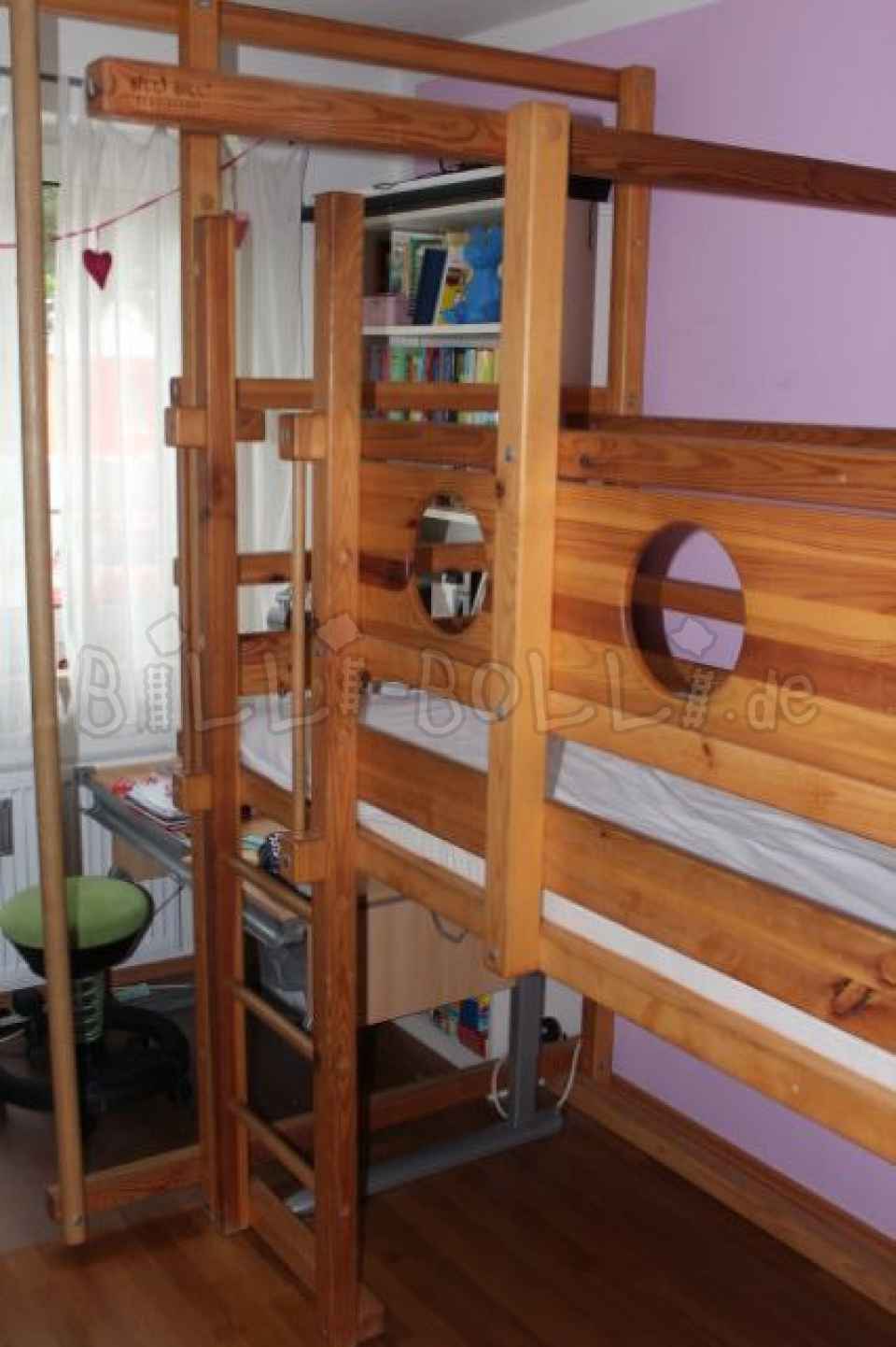 Billi Bolli Adventure loft cama 90/200 em pinho (Categoria: Cama alta usada)