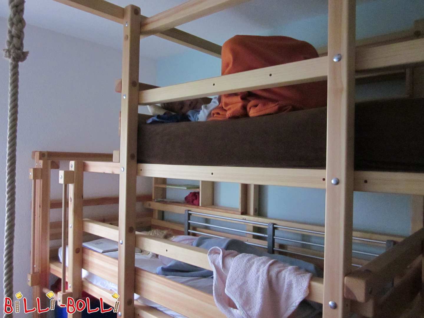 Both-Top Bed Type 2B Oiled in Pine (Category: second hand loft bed)