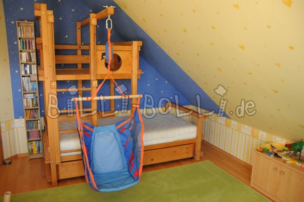 Billi-Bolli sloping roof bed incl. swing seat Chilly (Category: second hand loft bed)