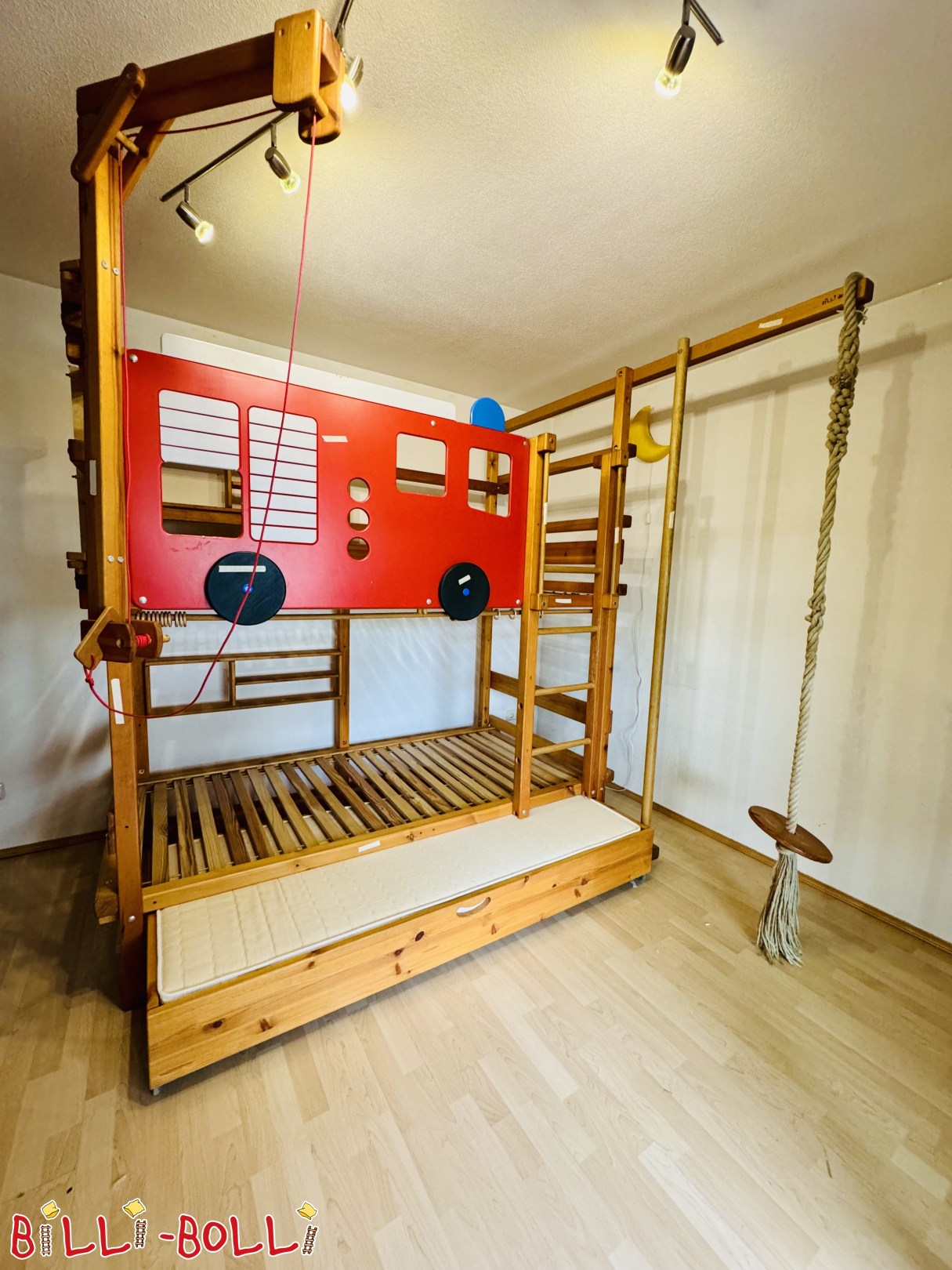 Billi-Bolli bunk bed - fire brigade - & accessories in Murnau (Category: Double Loft Bed pre-owned)