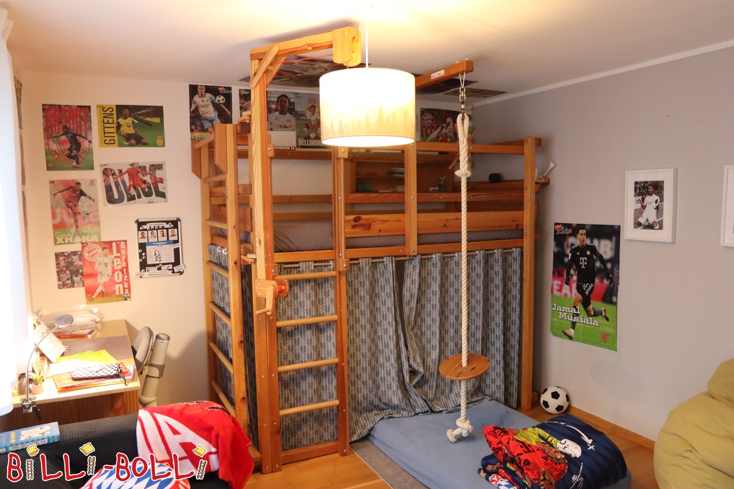 Billi-Bolli 90x200 Etagenbett komplett Set | Exzellent Zoustand (Kategorie: gebrauchte Etagenbetten)