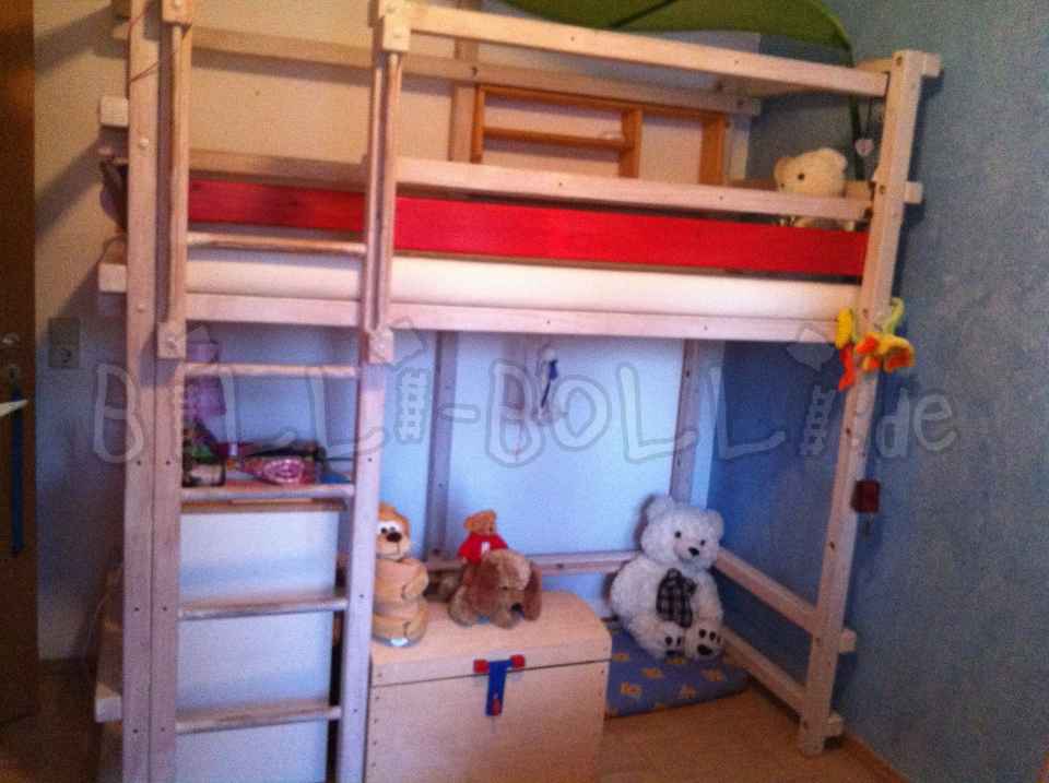 Billi-Bolli krevet na kat, nauljena smreka boje meda, 80 x 190 cm (Kategorija: Korišteni krevet na kat)