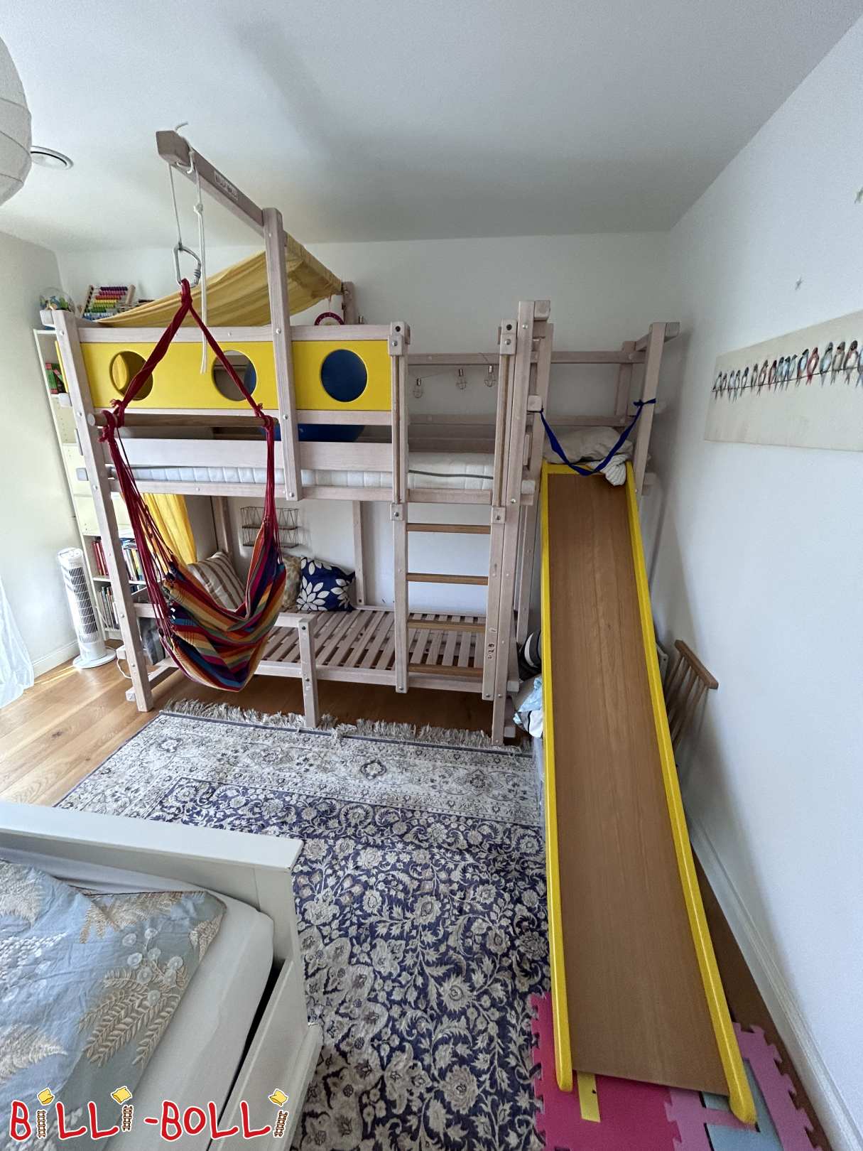 Mainos 7066: Billi-Bolli kerrossänky tornilla, liukumäellä ja lisävarusteilla Tutzingissa Billi-Bolli kerrossänky tornilla, liukumäellä ja lisävarusteilla Tutzingissa (Luokka: Kerrossänky käytetty)