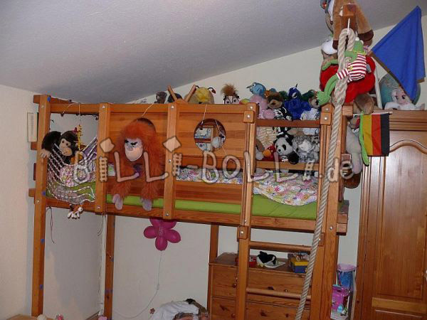 Loftová posteľ pre deti značky Billi-Bolli, rozmery 90/200 (Kategória: Použitá vysoká posteľ)