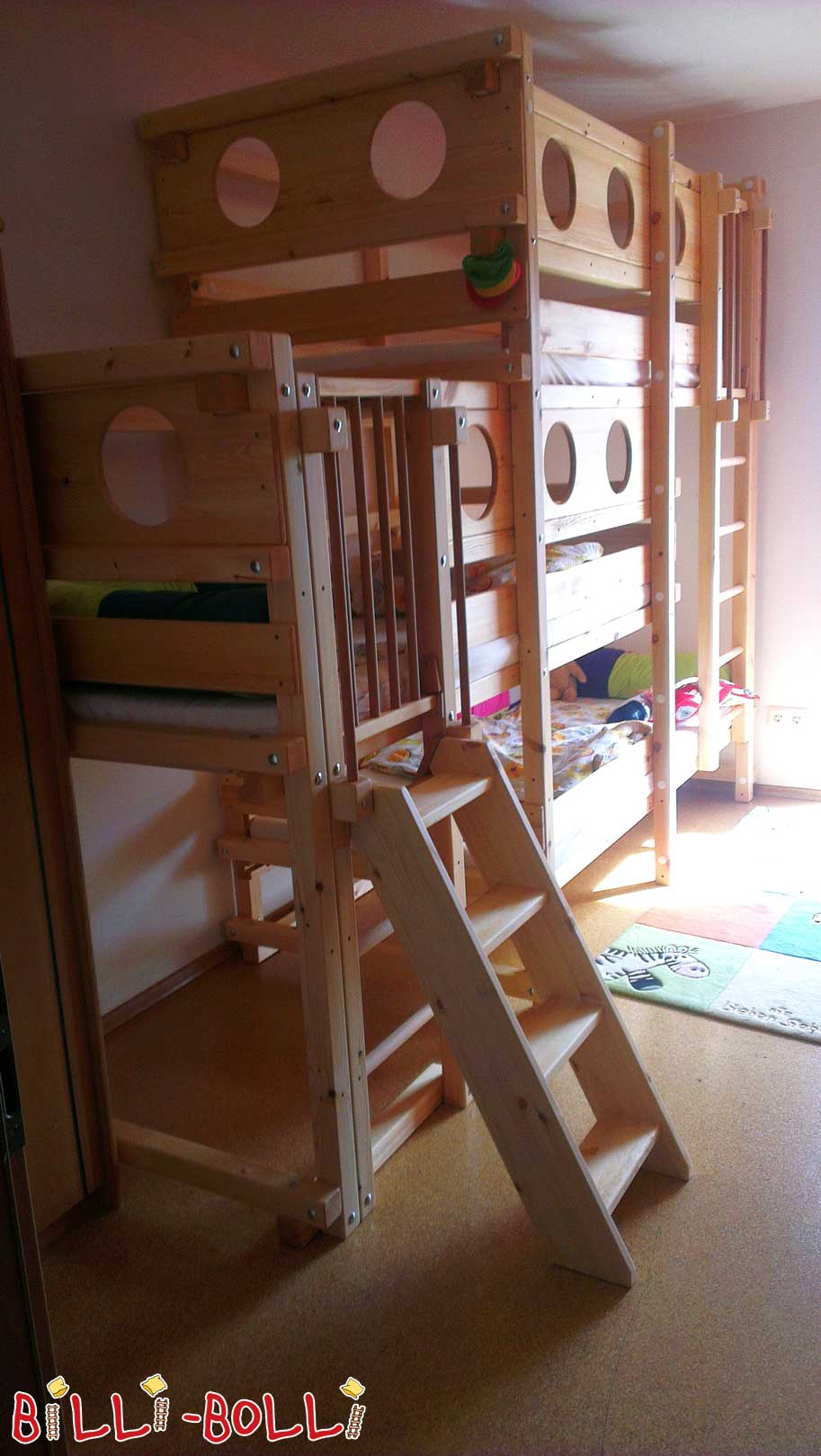 Three-bed-sided-offset (Category: second hand loft bed)