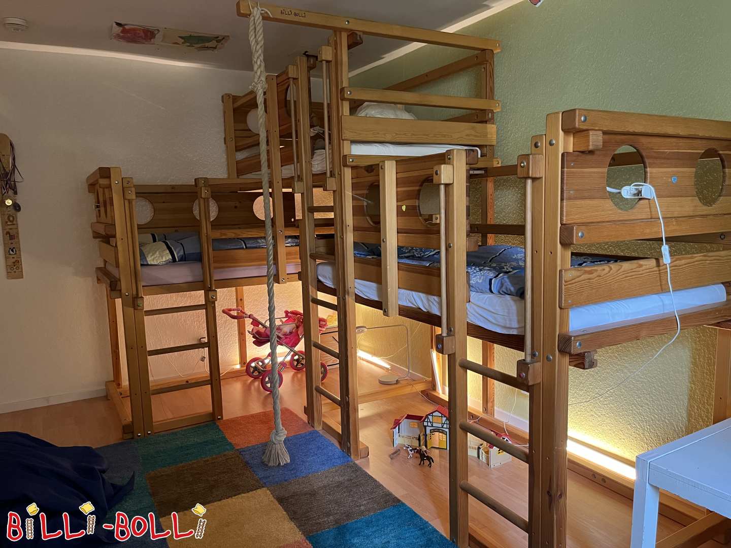 Triple bed over corner on 2 or 3 levels (2 construction variants) (Category: Triple Bunk Beds pre-owned)