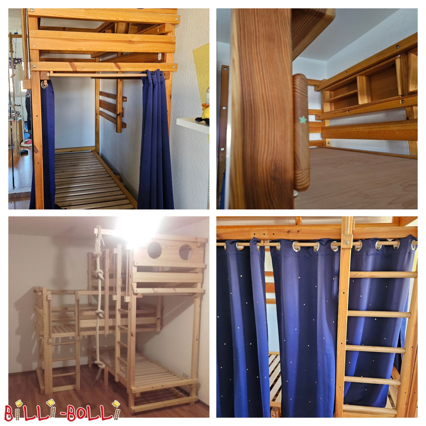 Publicidade 7079: Cama tripla 2A sobre o canto, acessórios: prateleira, corda, rato e placa de vigia Cama tripla 2A sobre o canto, acessórios: prateleira, corda, rato e placa de vigia (Categoria: Beliches triplos usados)