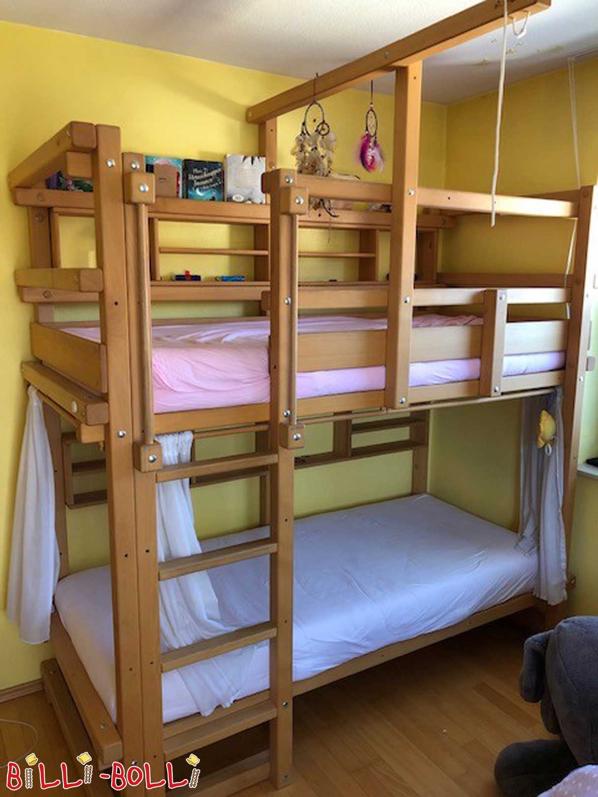 Bunk bed, 80 x 190 cm, oiled-waxed beech in Kirchheim/Teck (Category: second hand bunk bed)