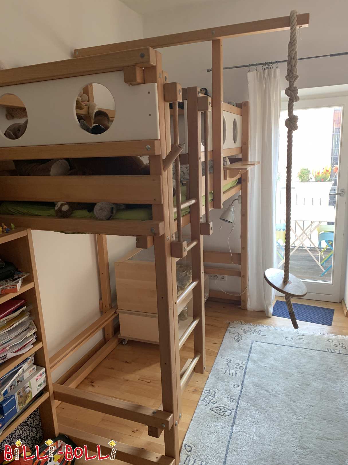 Bunk bed 90/200 cm beech oil wax treated in Munich (Category: second hand bunk bed)