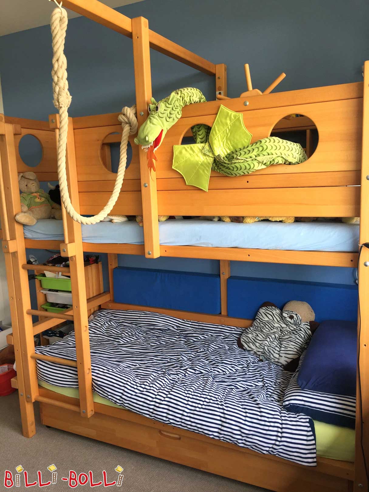Etagebett, 90 x 200 cm, geölt-wachs Biche (Kategorie: Bunk Bett benotzt)