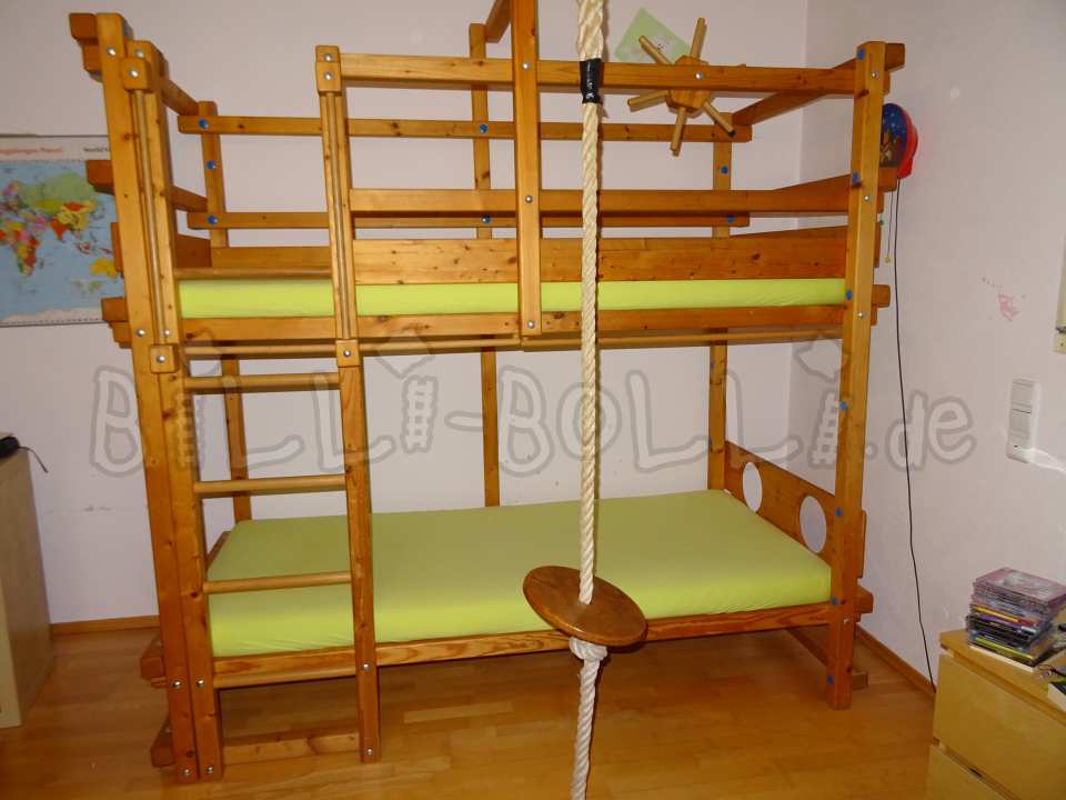 Bunk bed, 90 X 200 cm, oiled-waxed spruce (Category: second hand loft bed)