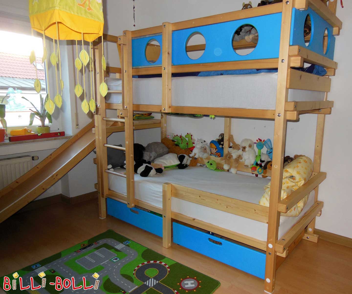 Tempat tidur susun, 90 x 200 cm, pohon cemara yang tidak dirawat (Kategori: Tempat tidur susun yang digunakan)