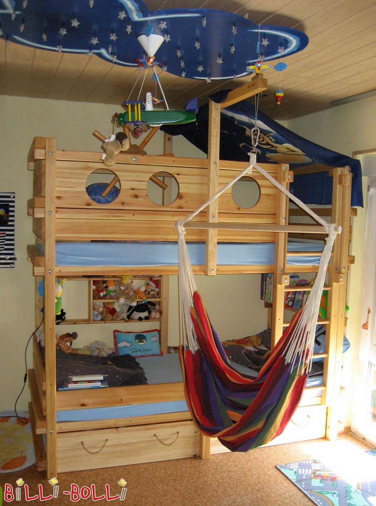 Etagebett, 90 x 200 cm, geölt-wachs Pinien (Kategorie: Bunk Bett benotzt)