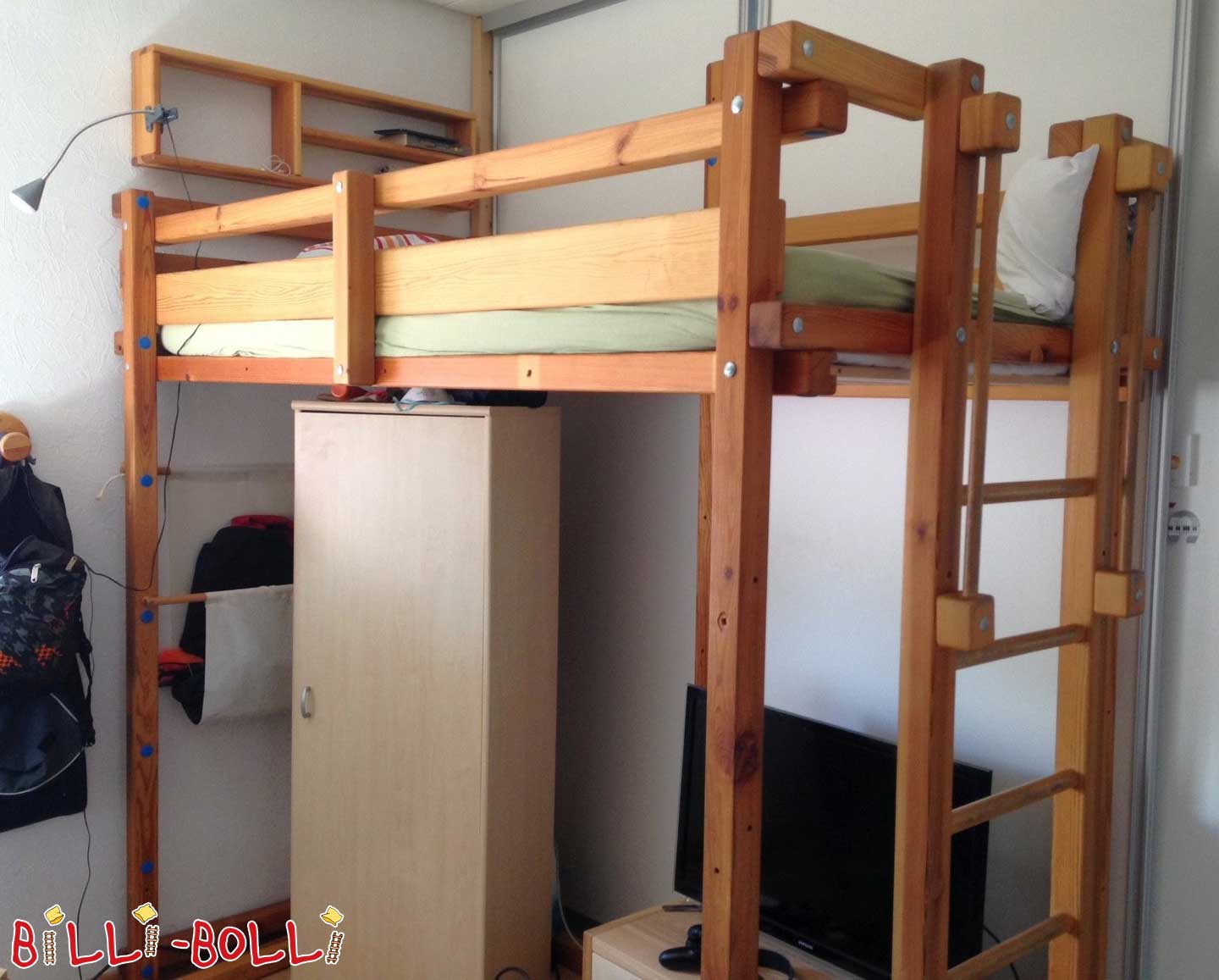 Krevet na kat, 90 x 200 cm, nauljeni bor (Kategorija: Korišten krevet u potkrovlju)