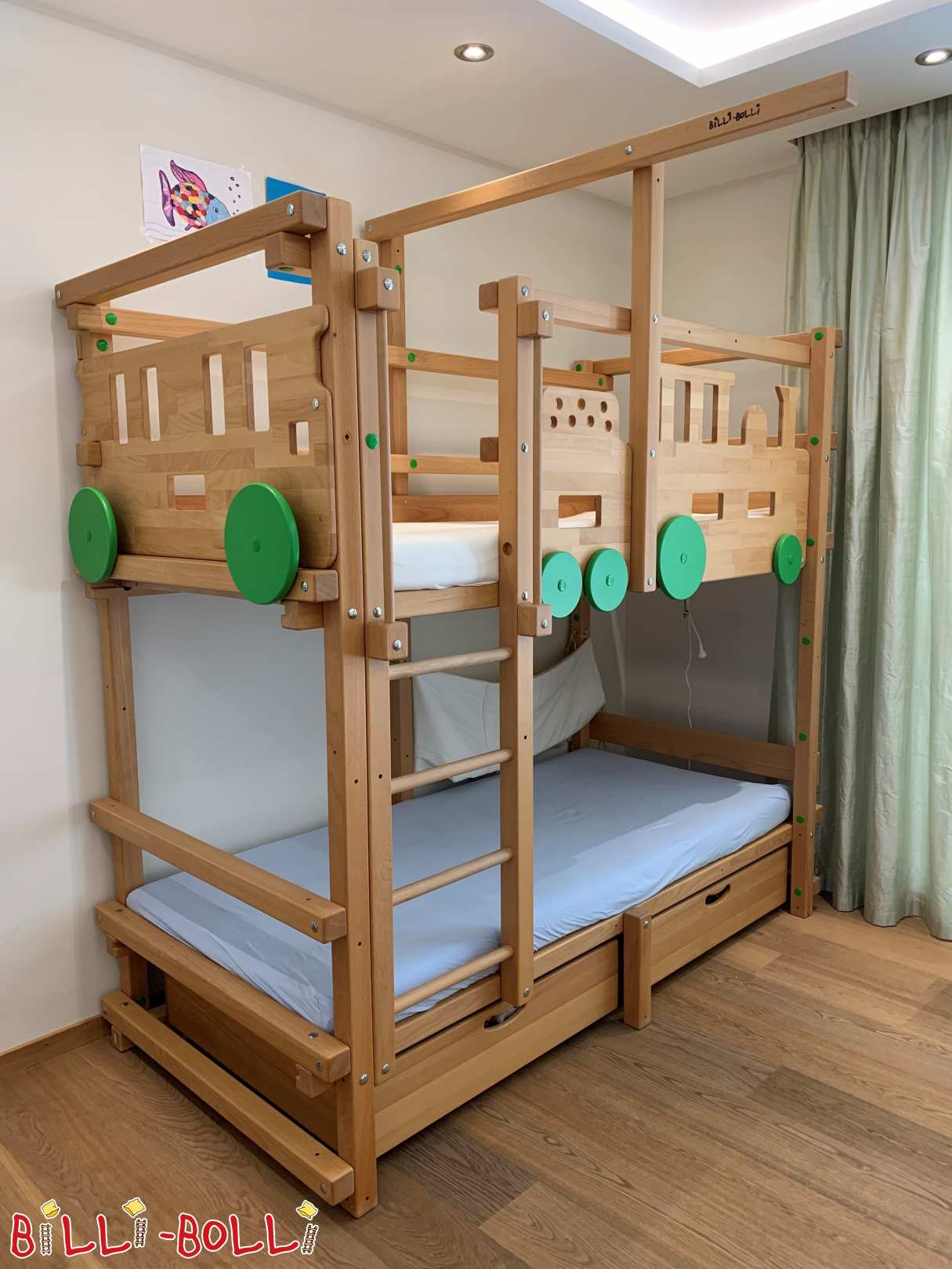 Bunk bed, 90x200, oiled beech, in Küsnacht (Category: second hand bunk bed)