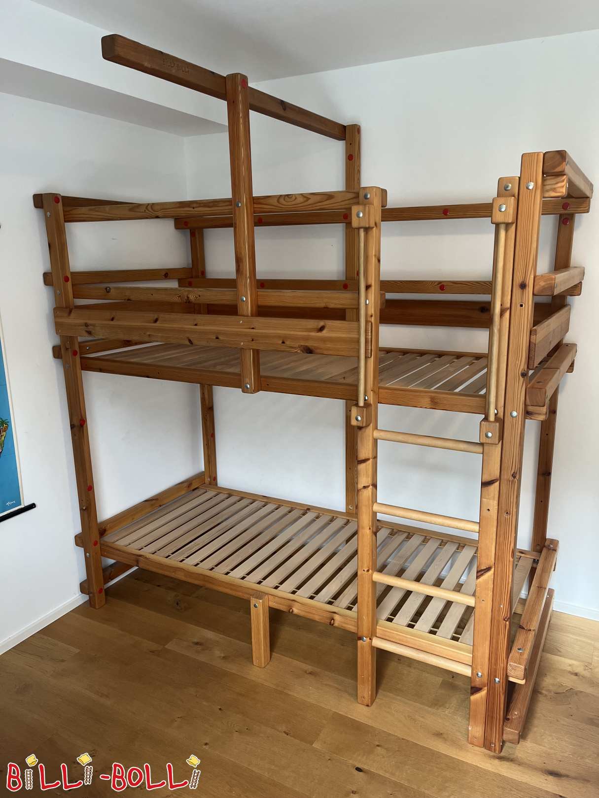 Bunk bed 90x200cm waxed/oiled (Category: Bunk Bed pre-owned)