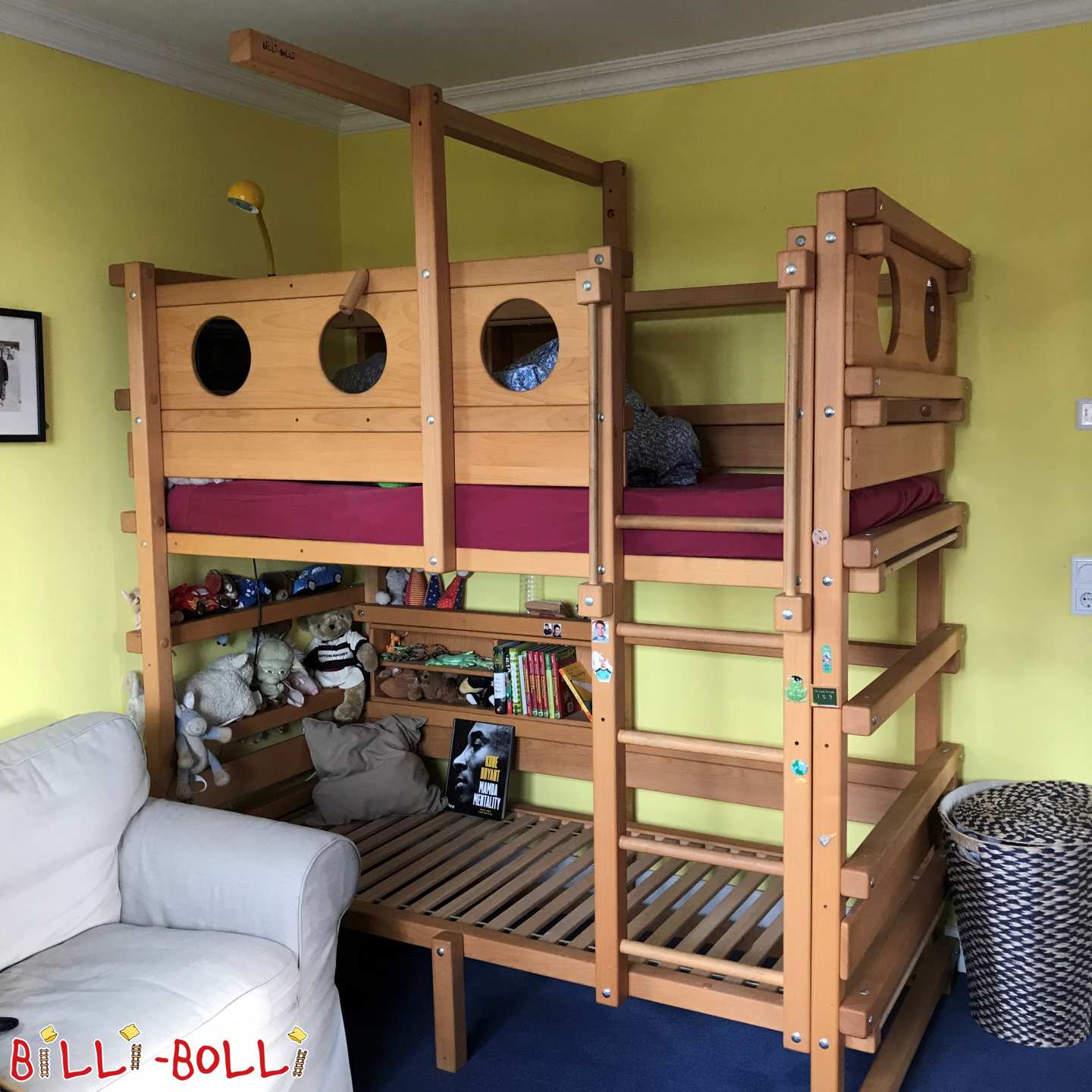 Stapelbed makke fan beuken yn 90x190 sm (Kategory: Used bunk bed)