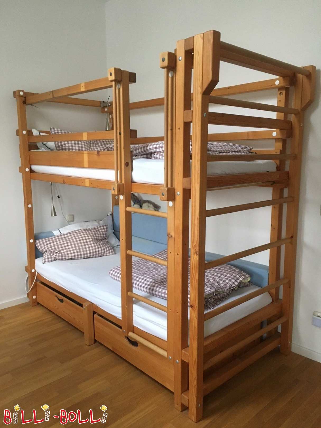 Bunk bed made of spruce oiled in Oberhaching (Category: second hand loft bed)