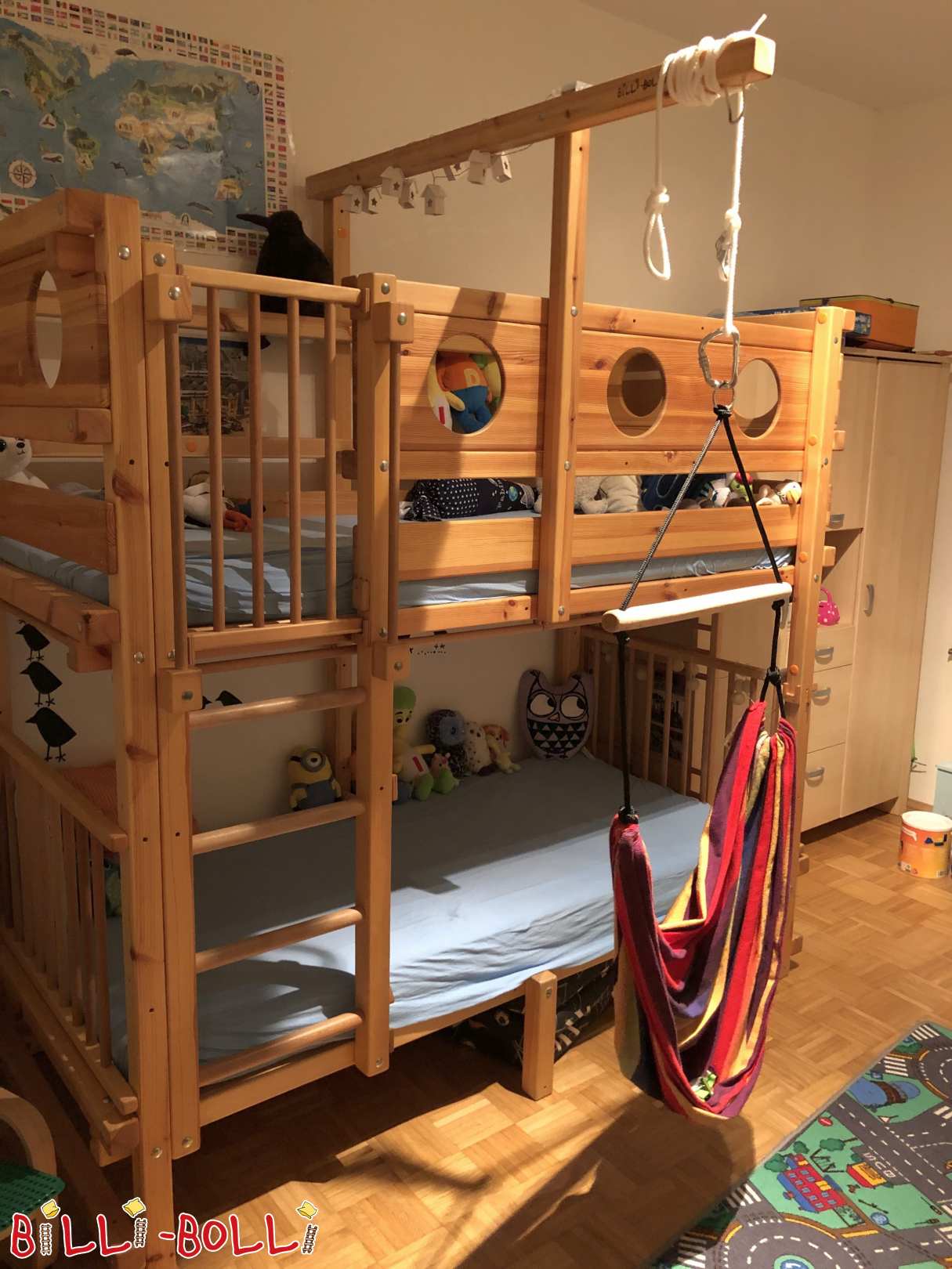 Bunk bed made of pine oiled-waxed, Bochum (Category: second hand bunk bed)