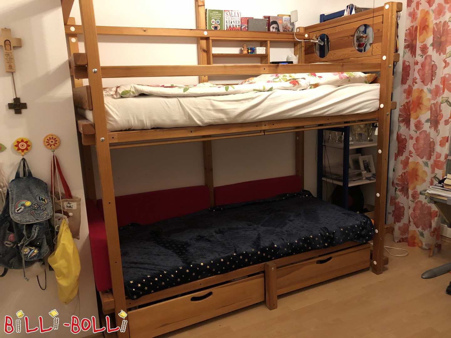 Двухъярусная кровать из сосны в Брукмюле (Категория: Используемая кровать-чердак)
