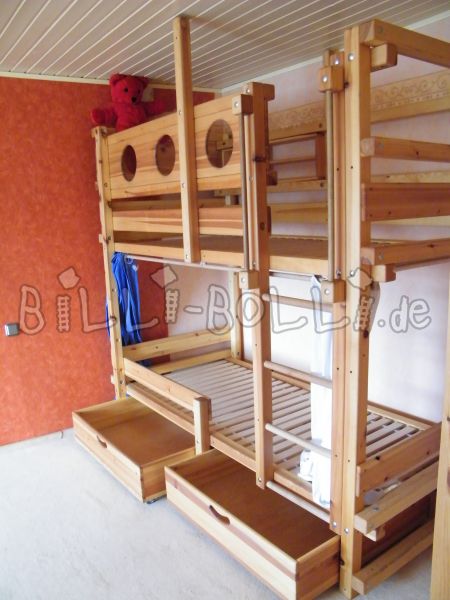 Pušų dviaukštė lova (Kategorija: Naudojama palėpės lova)