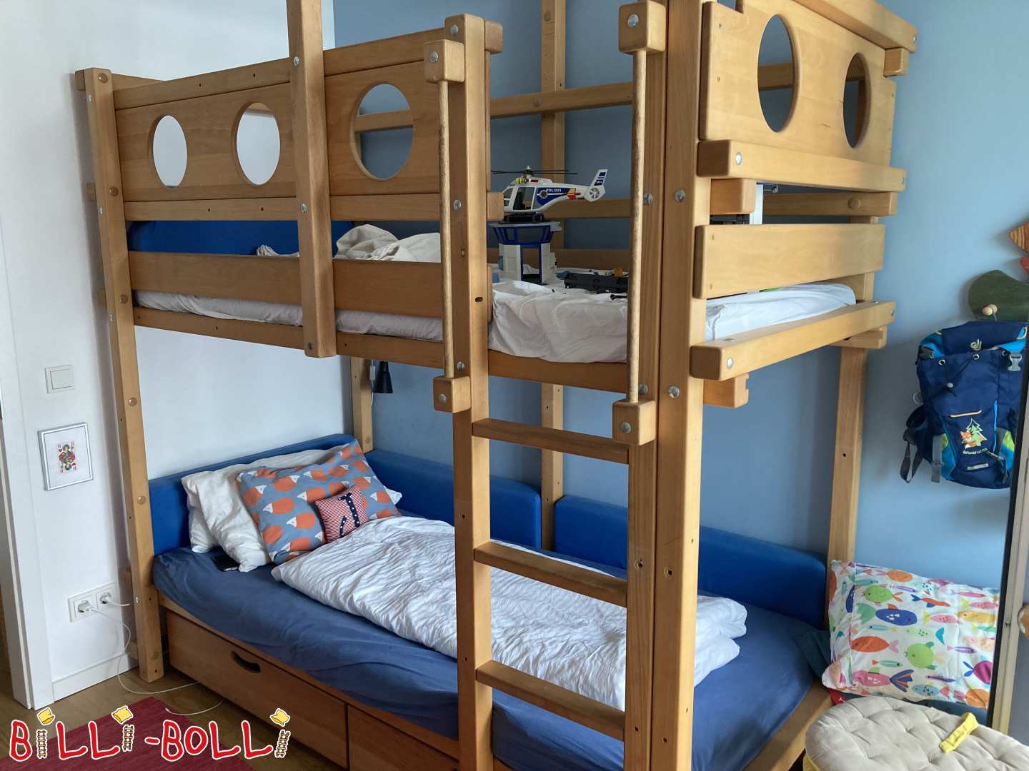 Bunk bed beech with two drawers in Berlin (Category: Bunk Bed pre-owned)